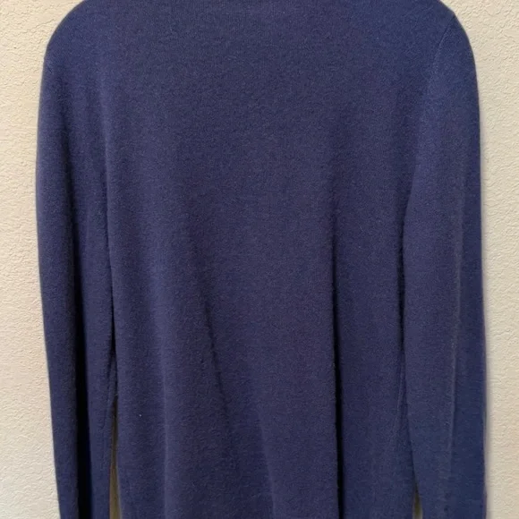 Women’s Neiman Marcus Blue Full-Zip Sweater - Picture 3 of 4
